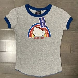 NWT Y2K Vintage 2001 Hello Kitty by Doe Ringer T-Shirt Size S